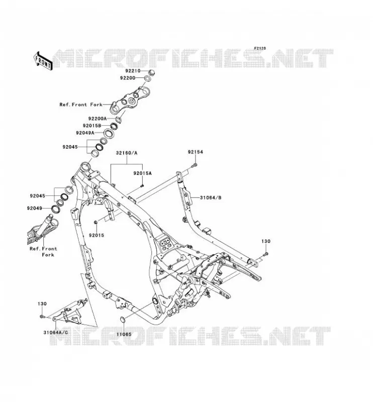 CH&Acirc;SSIS Kawasaki MOTOS 1700 2012 VN1700 CLASSIC TOURER ABS  VN1700DCF