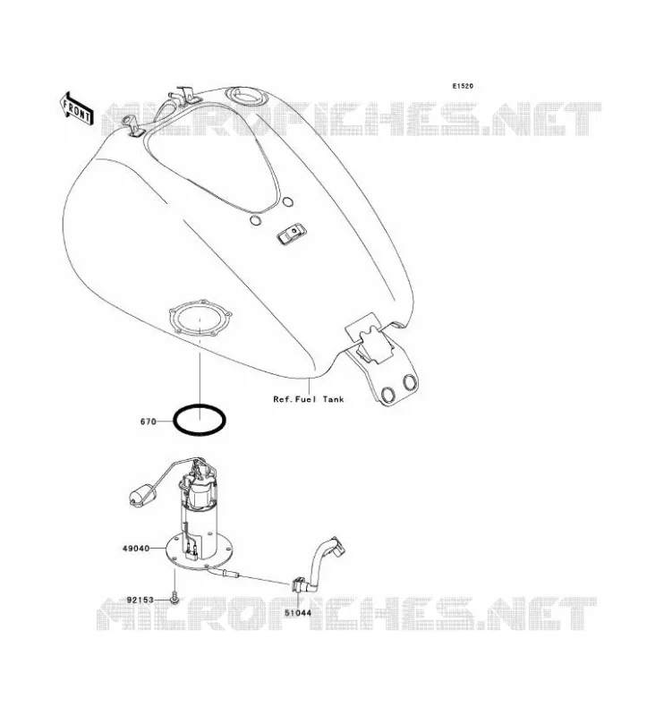 POMPE A ESSENCE Kawasaki MOTOS 1700 2012 VN1700 CLASSIC TOURER ABS  VN1700DCF