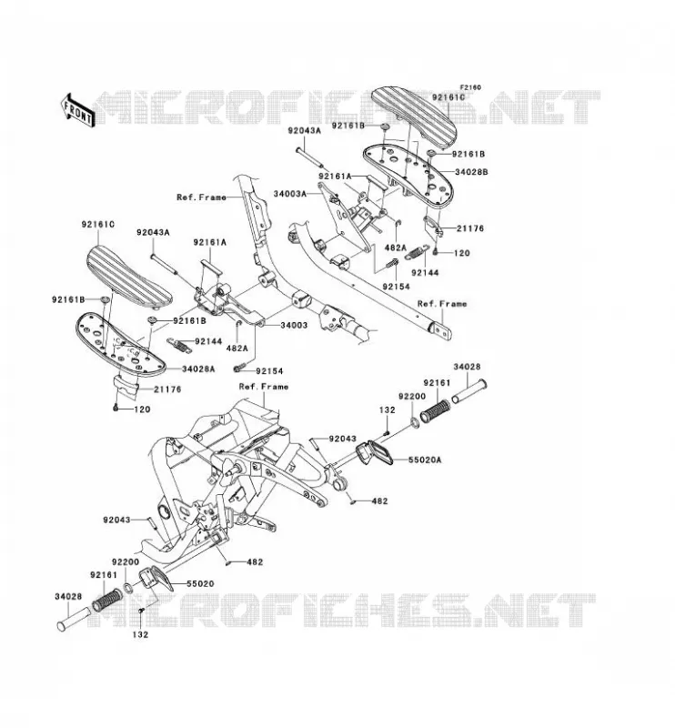 REPOSE PIED Kawasaki MOTOS 1700 2009 VN1700 CLASSIC  VN1700E9F
