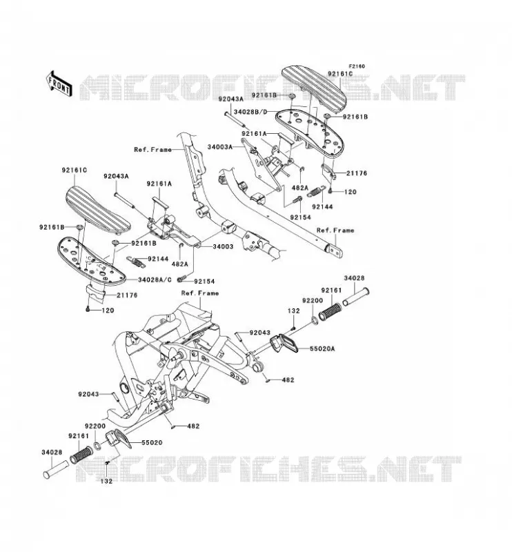 REPOSE PIED Kawasaki MOTOS 1700 2010 VN1700 CLASSIC  VN1700EAF