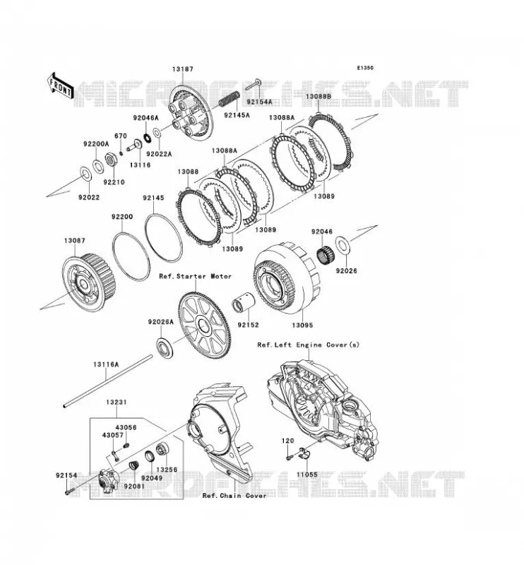 EMBRAYAGE Kawasaki MOTOS 1700 2011 VN1700 CLASSIC ABS  VN1700FBF