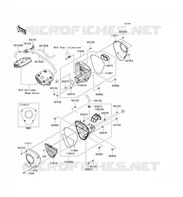 FILTRE A AIR Kawasaki MOTOS 1700 2012 VN1700 CLASSIC ABS  VN1700FCF