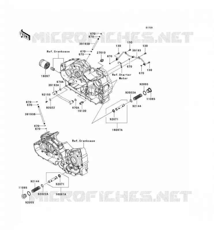 FILTRE &Agrave; HUILE Kawasaki MOTOS 1700 2009 VN1700 CLASSIC LT  VN1700G9F