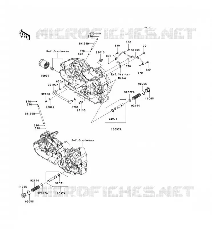 FILTRE &Agrave; HUILE Kawasaki MOTOS 1700 2010 VN1700 CLASSIC LT  VN1700GAF