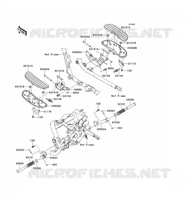 REPOSE PIED Kawasaki MOTOS 1700 2011 VN1700 VAQUERO  VN1700JBFA