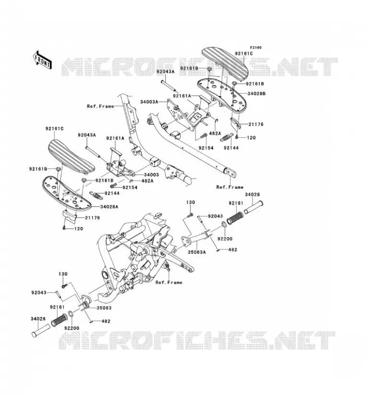 REPOSE PIED Kawasaki MOTOS 1700 2013 VN1700 VAQUERO  VN1700JDF