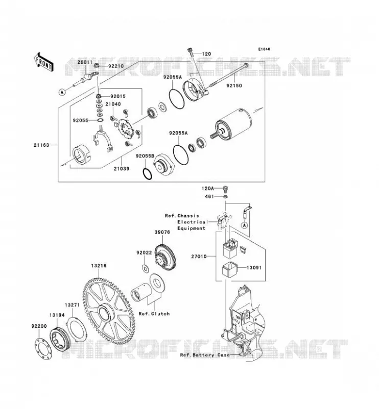 D&Eacute;MARREUR Kawasaki MOTOS 2000 2004 VN2000  VN2000-A1