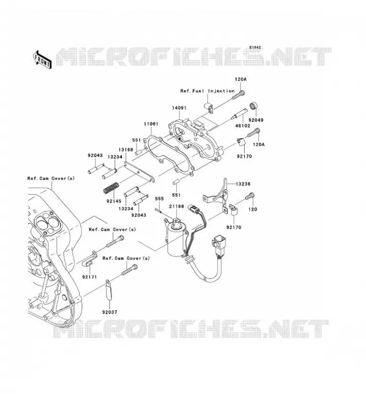 SOLENOID DEMARREUR Kawasaki MOTOS 2000 2004 VN2000  VN2000-A1