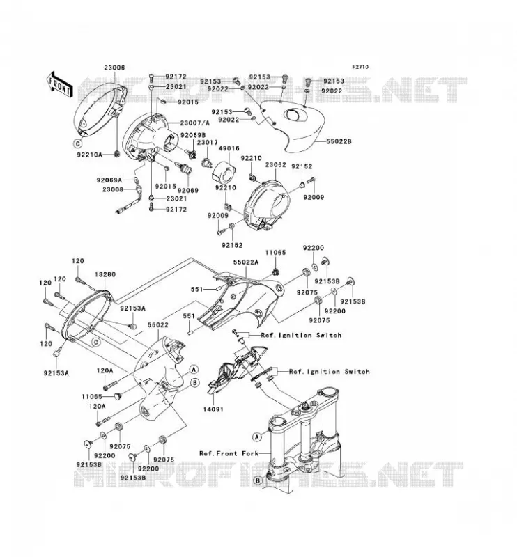 OPTIQUE(S) Kawasaki MOTOS 2000 2004 VN2000  VN2000-A1H