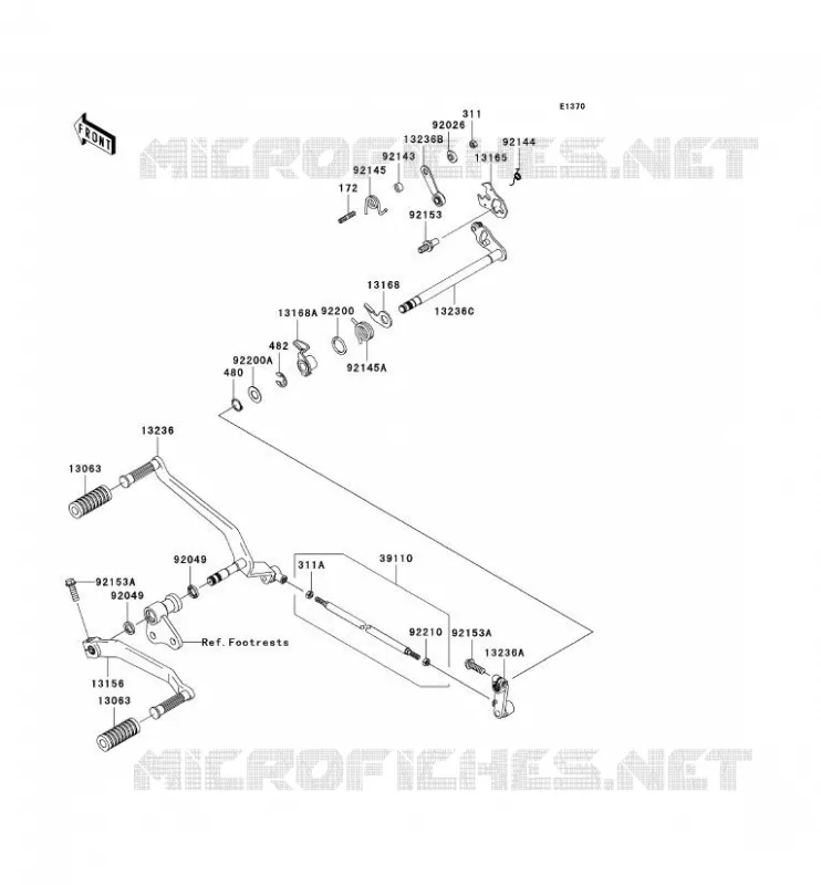 SELECTEUR Kawasaki MOTOS 2000 2004 VN2000  VN2000-A1H