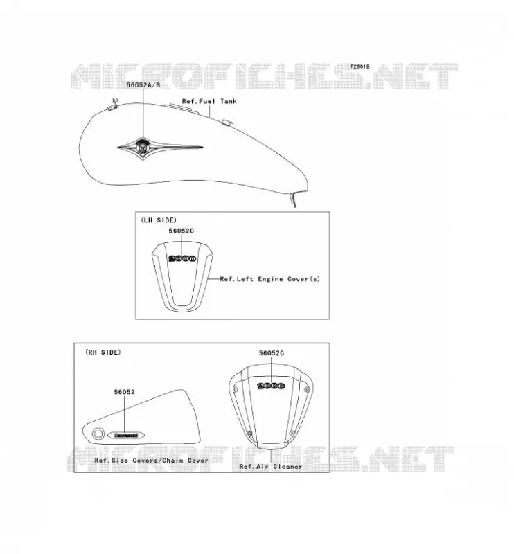 STICKER (EBONY)(GREEN)(BLUE) Kawasaki MOTOS 2000 2005 VN2000  VN2000-A2