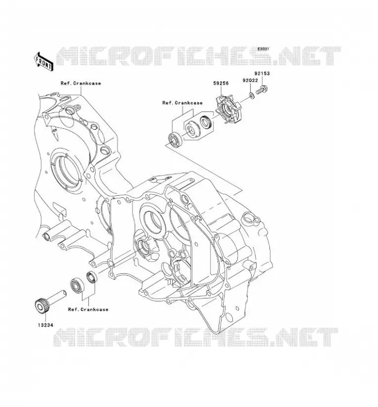 POMPE &Agrave; EAU Kawasaki MOTOS 2000 2005 VN2000  VN2000-A2