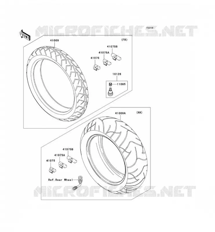 PNEUS Kawasaki MOTOS 2000 2006 VN2000  VN2000A6F