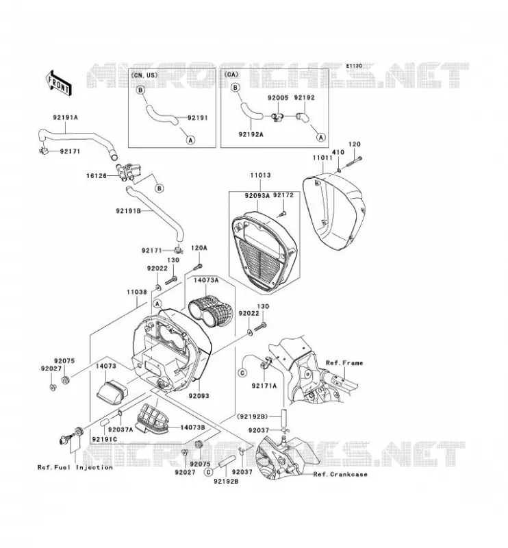 FILTRE A AIR Kawasaki MOTOS 2000 2006 VN2000  VN2000A6F