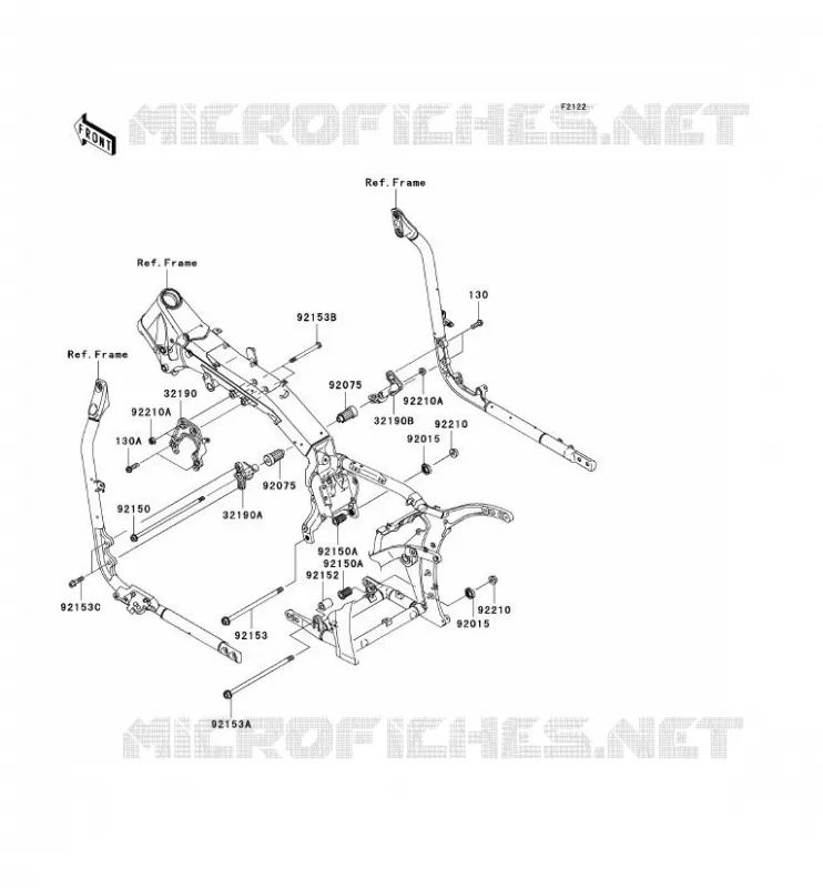 SUPPORT MOTEUR Kawasaki MOTOS 2000 2006 VN2000 CLASSIC  VN2000E6F