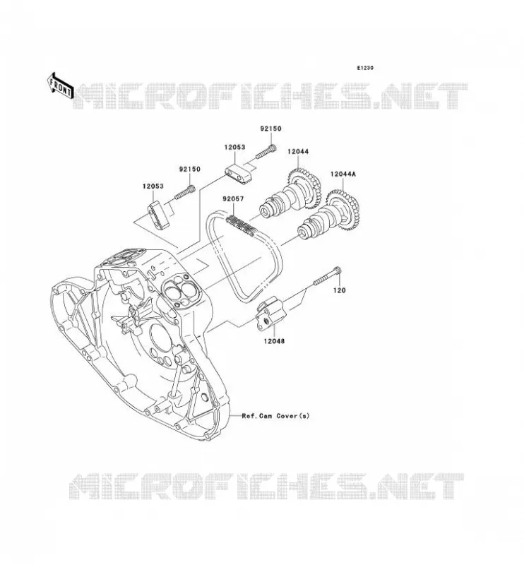 ARBRE A CAME/TENDEUR Kawasaki MOTOS 2000 2006 VN2000 CLASSIC LT  VN2000F6F