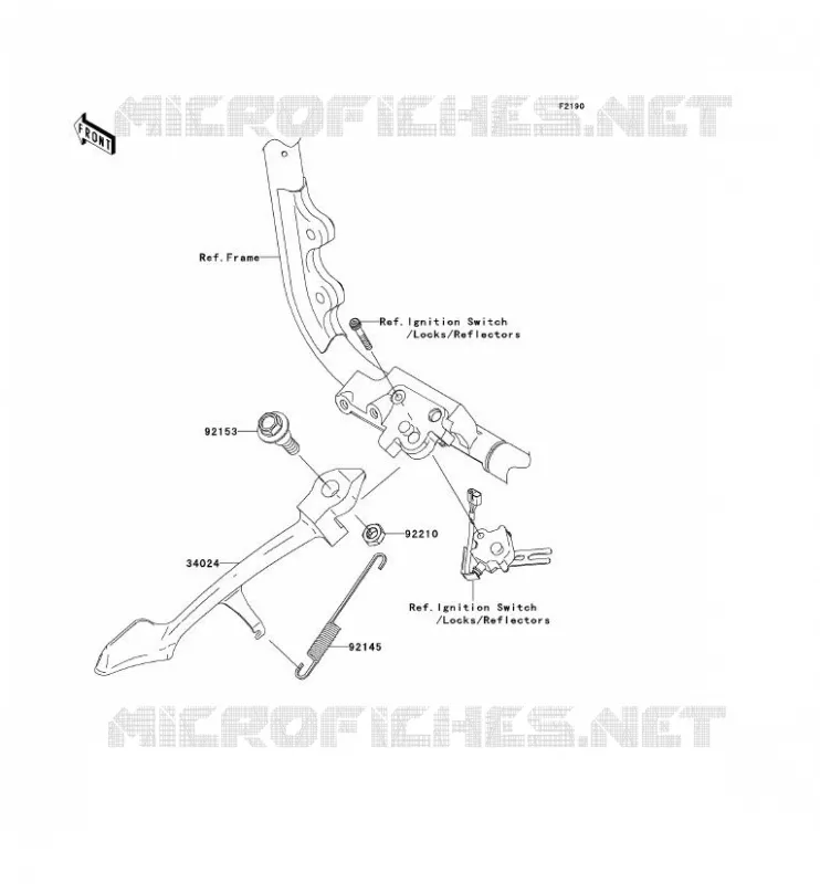 BEQUILLES Kawasaki MOTOS 2000 2008 VN2000  VN2000G8F