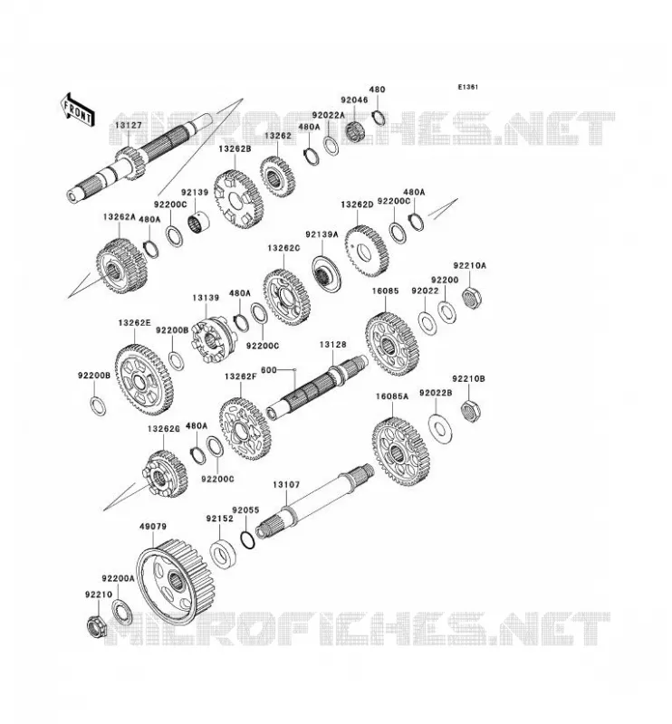 TRANSMISSION Kawasaki MOTOS 2000 2008 VN2000  VN2000G8F
