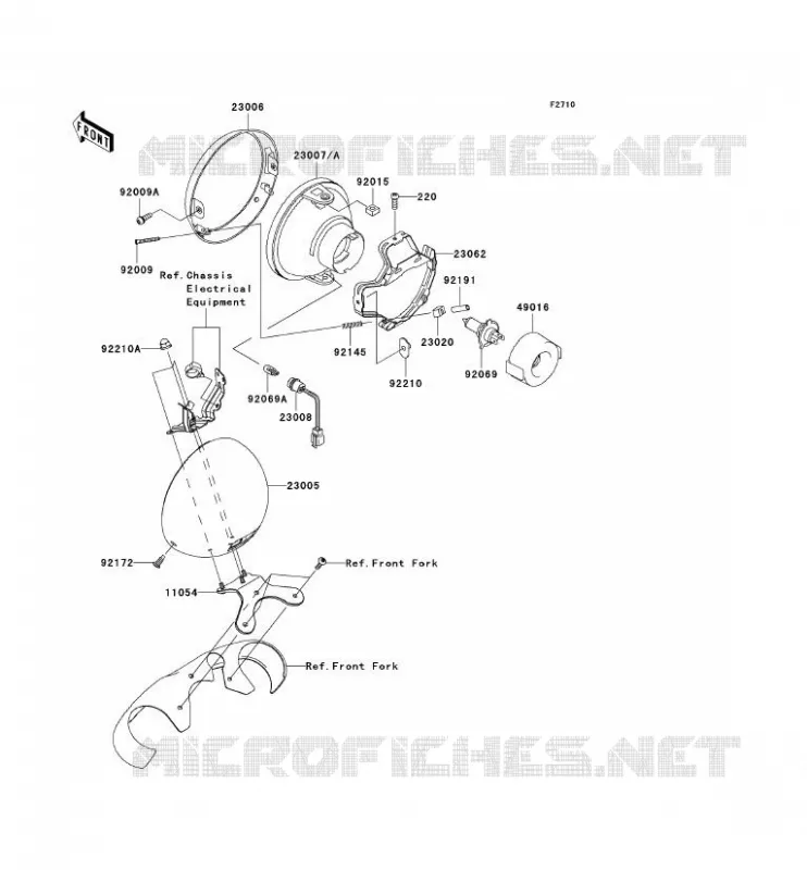 OPTIQUE(S) Kawasaki MOTOS 2000 2008 VN2000 CLASSIC  VN2000H8F