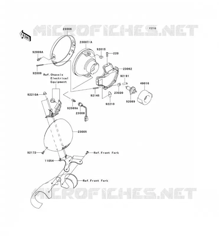 OPTIQUE(S) Kawasaki MOTOS 2000 2010 VN2000 CLASSIC  VN2000HAF