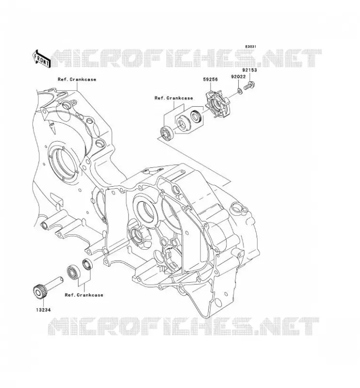 POMPE &Agrave; EAU Kawasaki MOTOS 2000 2009 VN2000 CLASSIC LT  VN2000J9F