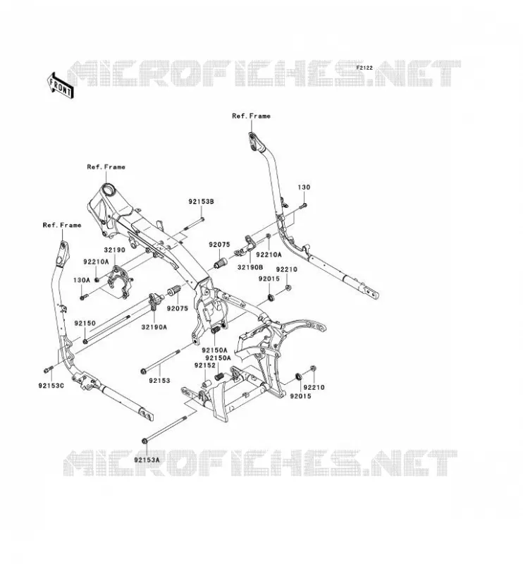 SUPPORT MOTEUR Kawasaki MOTOS 2000 2010 VN2000 CLASSIC LT  VN2000JAF