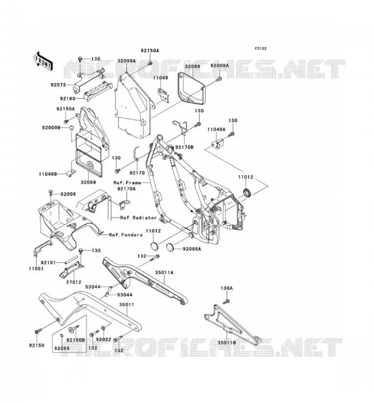 SUPPORT BATTERIE Kawasaki MOTOS 400 2000 VN CLASSIC  VN400-C5