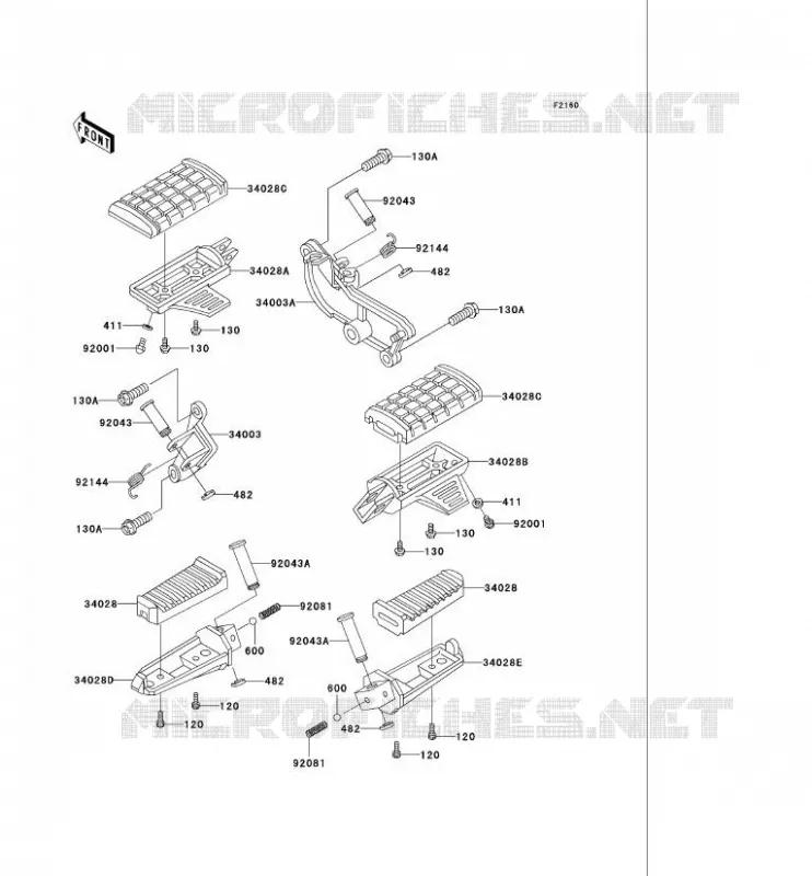 REPOSE PIED Kawasaki MOTOS 750 2005 VN750  VN750-A21