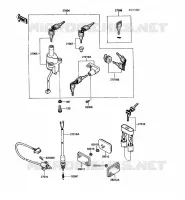 CONTACTEUR SERRURE/R&Eacute;FLECTEUR pour Kawasaki VN750