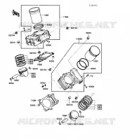 CYLINDRE/PISTON pour Kawasaki VN750