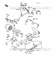 POMPE A HUILE/FILTRE &Agrave; HUILE pour Kawasaki VN750