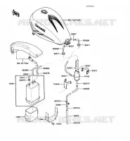 SYSTEME D'EVAPORATION CARBURANT pour Kawasaki VN750