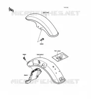GARDE BOUE pour Kawasaki VN750