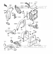 SUPPORT BATTERIE pour Kawasaki VN750
