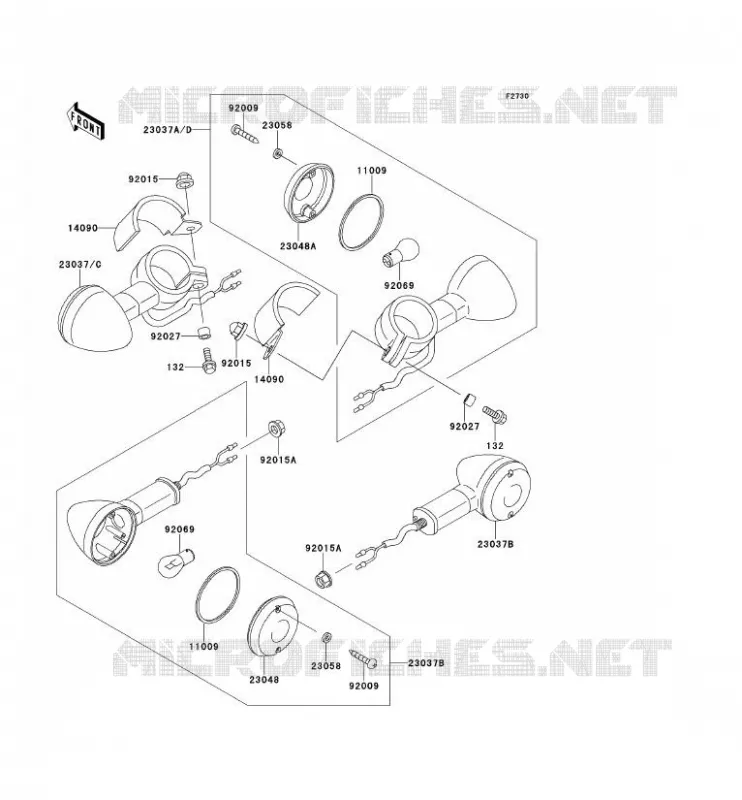 CLIGNOTANTS Kawasaki MOTOS 800 1995 VN800  VN800-A1