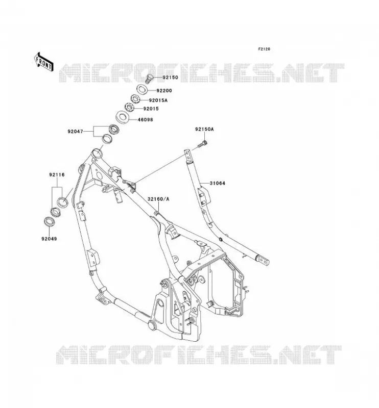 CH&Acirc;SSIS Kawasaki MOTOS 800 1996 VN800  VN800-A2