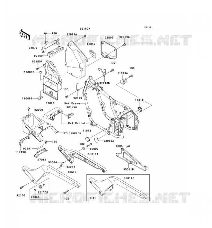 SUPPORT BATTERIE Kawasaki MOTOS 800 1996 VN800  VN800-A2