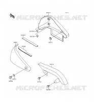 CACHE LAT&Eacute;RAL/GARDE CHAINE pour Kawasaki VN800