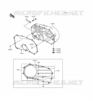 CARTER MOTEUR DROIT(S) pour Kawasaki VN800