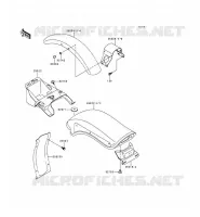 GARDE BOUE pour Kawasaki VN800