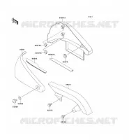 CACHE LAT&Eacute;RAL/GARDE CHAINE pour Kawasaki VN800