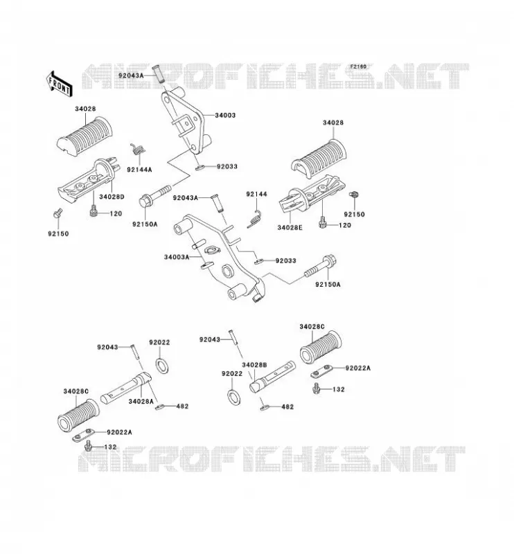REPOSE PIED Kawasaki MOTOS 800 2003 VN800  VN800-A9
