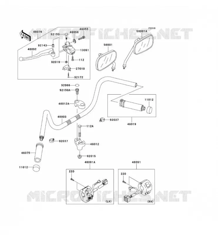 GUIDON Kawasaki MOTOS 800 2005 VN800 CLASSIC  VN800-B10
