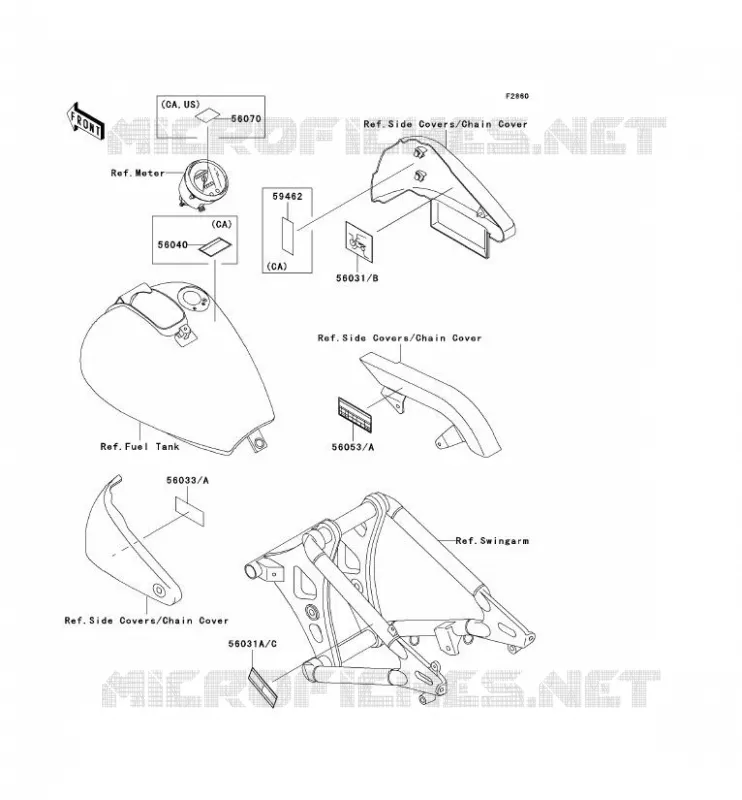 LABEL Kawasaki MOTOS 800 2005 VN800 CLASSIC  VN800-B10