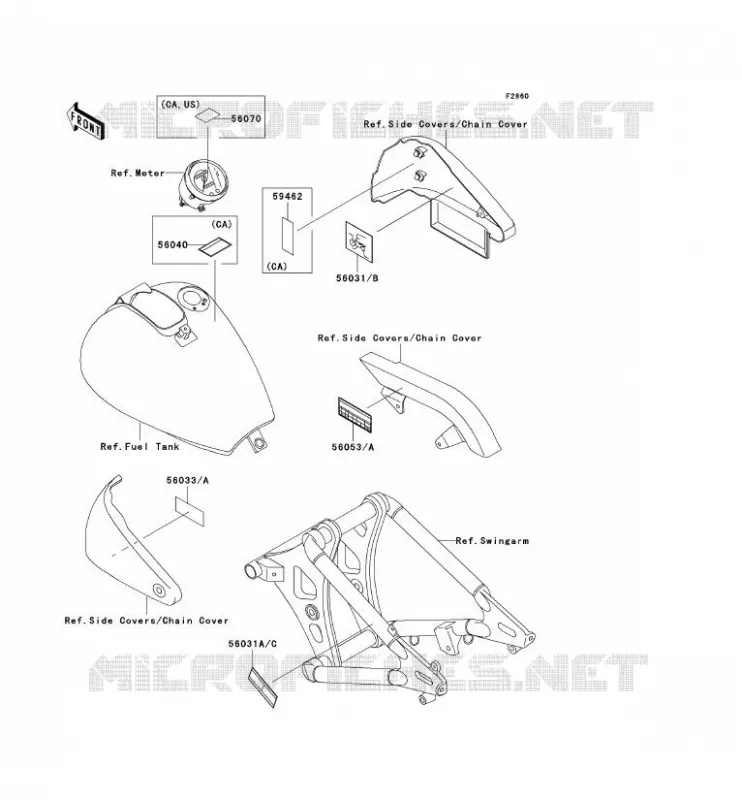 LABEL Kawasaki MOTOS 800 2005 VN800 CLASSIC  VN800-B10