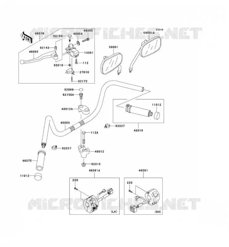 GUIDON Kawasaki MOTOS 800 2005 VN800 CLASSIC  VN800-B10