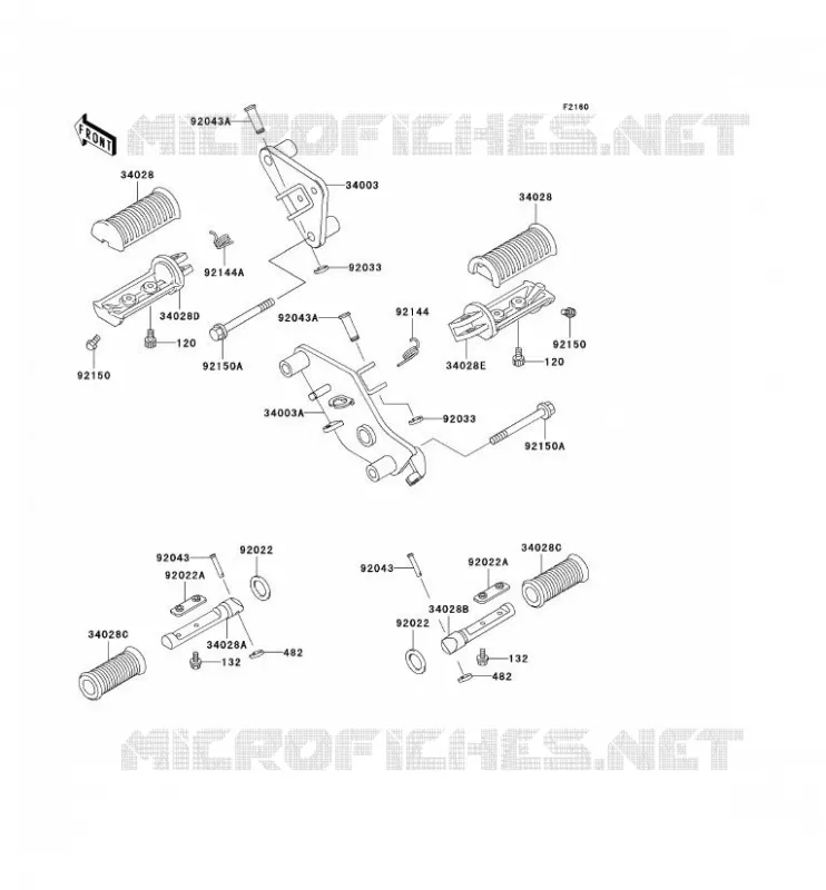 REPOSE PIED Kawasaki MOTOS 800 1999 VN800 CLASSIC  VN800-B4