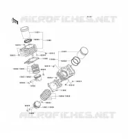 CYLINDRE/PISTON pour Kawasaki VN800 CLASSIC