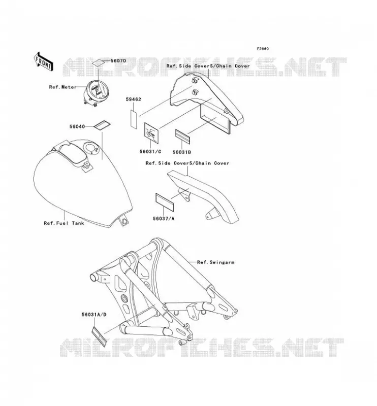 LABEL Kawasaki MOTOS 800 1999 VN800 CLASSIC  VN800-B4