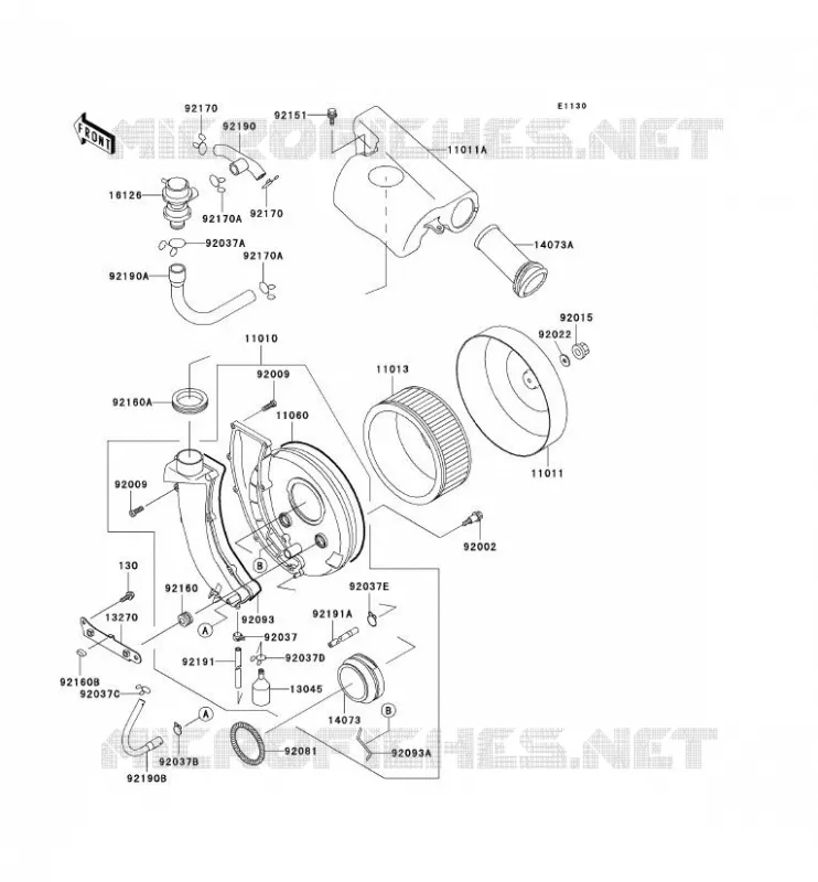 FILTRE A AIR Kawasaki MOTOS 800 2000 VN800 CLASSIC  VN800-B5